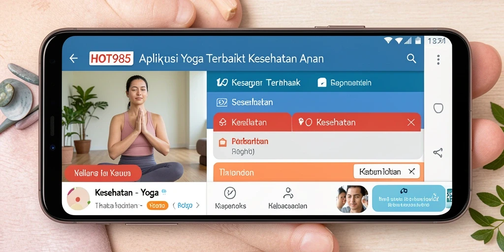 Tampilan antarmuka pengguna HOT985 yang menarik dengan fungsi Yoga.
