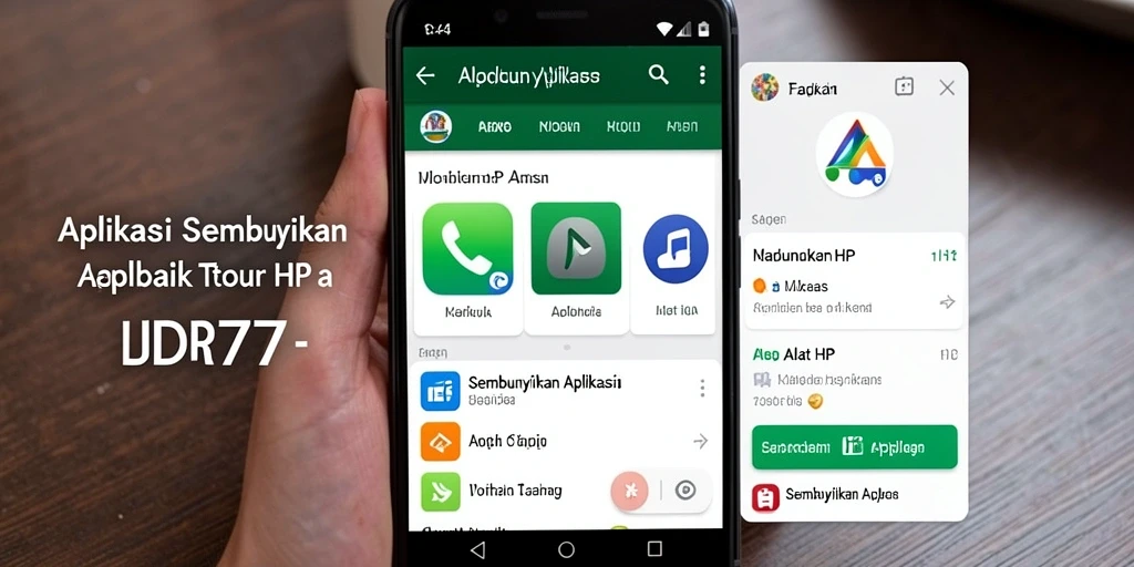 Tampilan antarmuka IDR77 untuk menyembunyikan aplikasi dengan mudah.