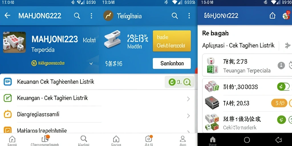 Tampilan antarmuka MAHJONG222 untuk cek tagihan listrik.
