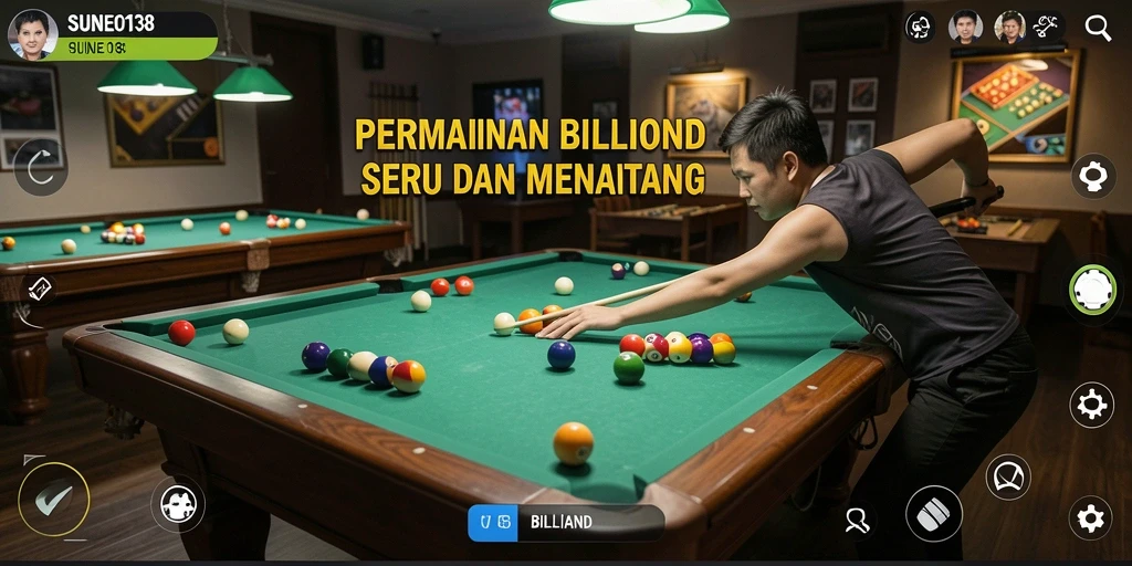 Tampilan antarmuka SUNEO138 dengan fitur Billiard yang menarik.