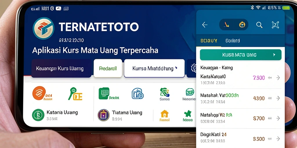 Antarmuka TERNATETOTO menampilkan grafik nilai tukar mata uang dengan jelas.