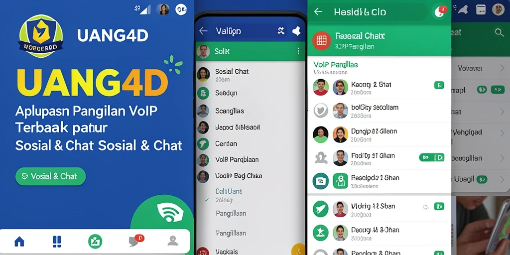 Antarmuka UANG4D dengan fitur VoIP Panggilan yang intuitif.