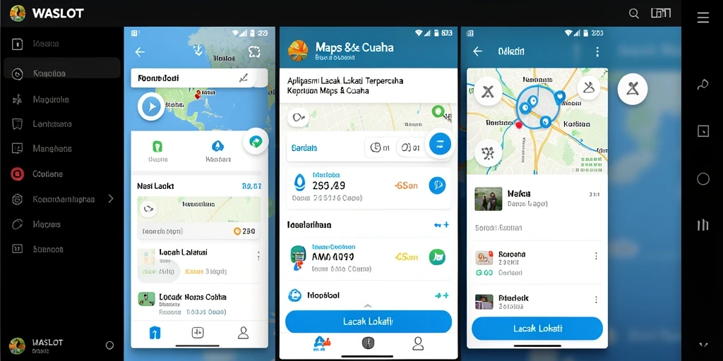 Tampilan antarmuka aplikasi WASLOT untuk pelacakan lokasi yang efisien.